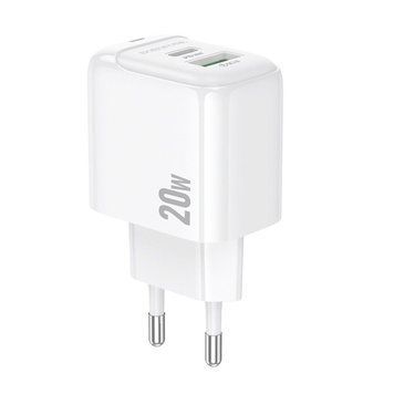 Мережевий зарядний пристрій BOROFONE BAS44A Potential PD20W+QC3.0 charger(EU) White 656-01337 фото