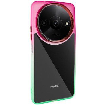 Чехол TPU+PC Fresh sip series для Xiaomi Redmi A3 Салатовый / Розовый 777-06622 фото