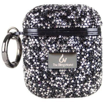 TPU чехол Bling World Rock Diamond для наушников AirPods 1/2 Черный 203-00292 фото