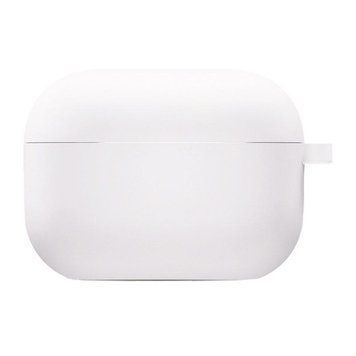 Силиконовый футляр с микрофиброй для наушников Airpods Pro 3 White 656-08091 фото