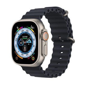 Силиконовый рифлёный ремешок Ocean для Apple Watch 42/44/45/49 mm Темно-серый 212-00463 фото