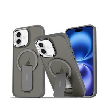 Чохол для смартфона Magnetic Stand для iPhone 16 Grey 666-01981 фото