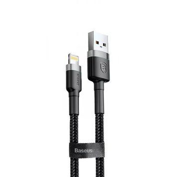 Кабель Baseus Cafule Lightning 2.4A (0.5m) Gray/Back 209-00225 фото