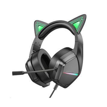 Навушники BOROFONE BO106 Cute cat ear luminous gaming headphones Elf Cat 656-01005 фото