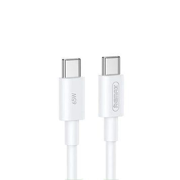 Кабель REMAX Marlik Series 65W PD Fast Charging Data Cable RC-C021 C-C 2M White 6954851215547 фото