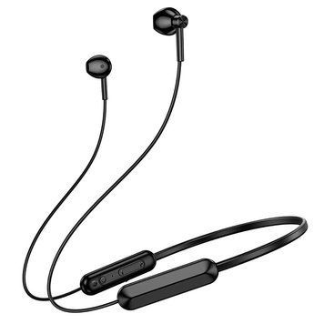 Бездротові спортивні навушники BOROFONE BE70 Light neck-hanging BT earphones obsidian black 6941991117046 фото