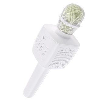 Портативна колонка-мікрофон HOCO BK5 Cantando karaoke microphone, 5W, White 6931474742292 фото