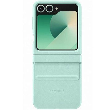 Кожаный чехол Leather Case для Samsung Galaxy Z Flip6 Turquoise 555-03220 фото