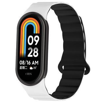 Ремешок Dual-color Magnetic для Xiaomi Mi Band 9/8/10 White / Black 212-01654 фото