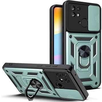 Ударопрочный чехол Camshield Serge Ring для Xiaomi Redmi 10C Green 777-04600 фото