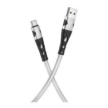 Кабель USB Hoco U105 Treasure jelly Type-C 1.2m Сталевий 209-00327 фото