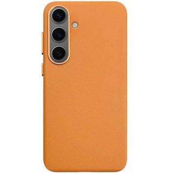 Шкіряний чохол Leather Case для Samsung Galaxy S25 Orange 777-07953 фото