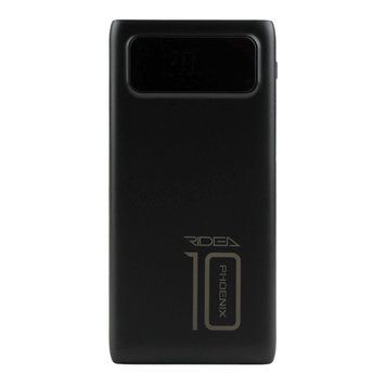 Power Bank Ridea RP-D10L Phoenix10 10W digital display + lamp 10000 mAh Black 216-00193 фото