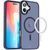 TPU+PC чохол Metal Buttons with MagSafe Colorful для Apple iPhone 16 (6.1") Navy Blue 555-03040 фото