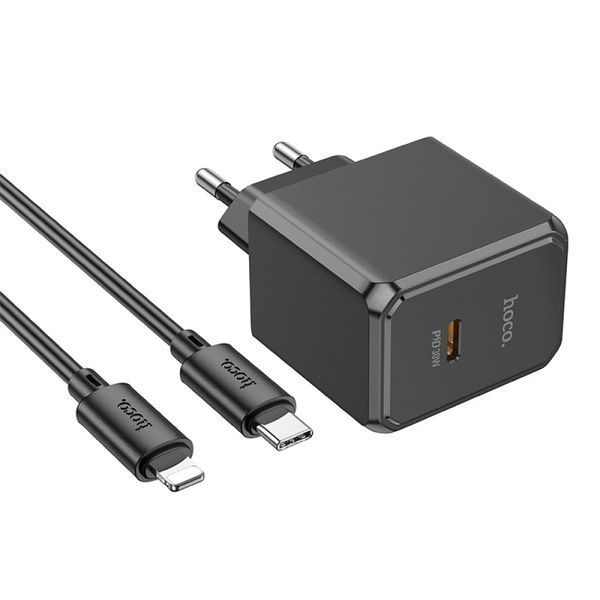 Комплект швидкого заряджання для iPhone Hoco CS15A Type-C to Lightning PD30W Білий 209-00250 фото