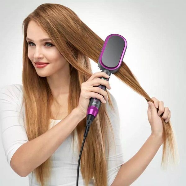 Расческа для выпрямления волос с цифровым дисплеем HOCO HP44 Electric straightening hair comb with digital 656-02519 фото