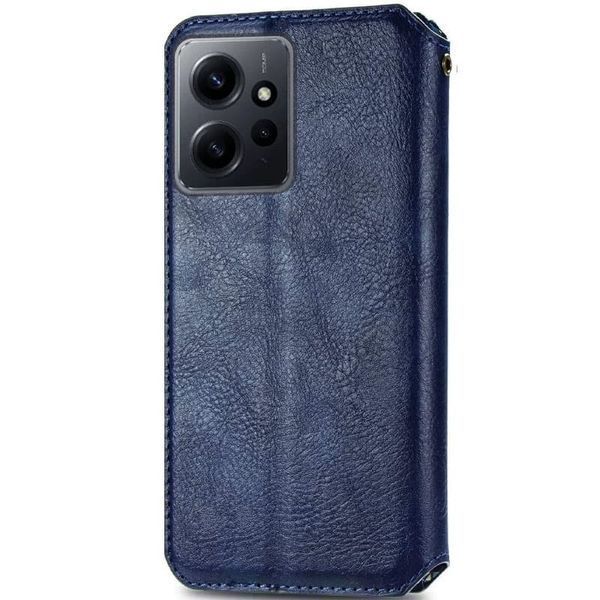Шкіряний чохол-книжка GETMAN Cubic для Xiaomi Redmi Note 12 4G Синій 555-01841 фото