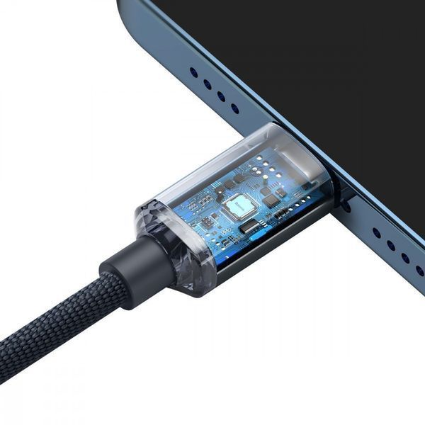 Кабель Baseus Crystal Shine Series Fast Charging Type-C to Lightning 20W (1.2m) Blue CAJY000203 фото