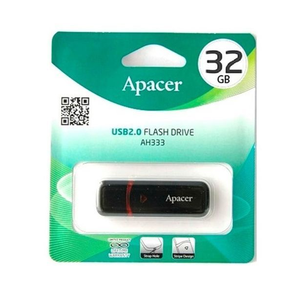Флеш-накопитель Apacer USB 2.0 AH333 32Gb Black AP32GAH333B-1 фото