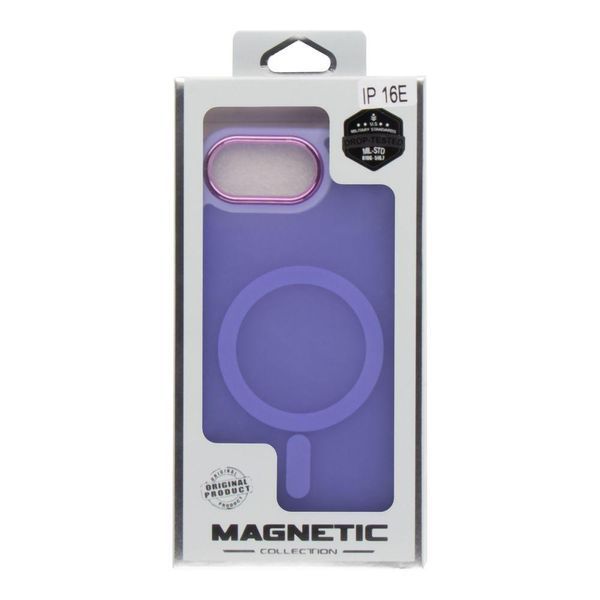 Чехол TPU+PC Space Magnetic Color with Magsafe для iPhone 16e\17e Purple 214-02543 фото