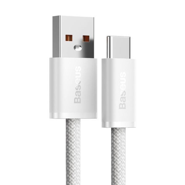 Кабель Baseus Dynamic Series Fast Charging Data Cable USB to Type-C 100W 2m White CALD000702 фото