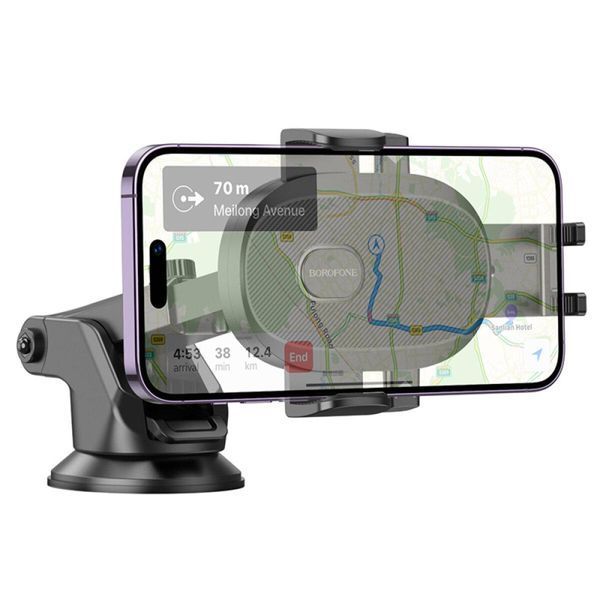 Тримач для мобільного BOROFONE BH93 Grand one-button car holder(center console) Black 656-00466 фото