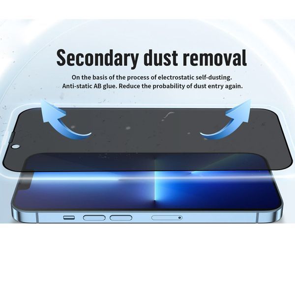 Защитное 2.5D стекло Blueo Full Cover Anti-Peep для Apple iPhone 15 Pro (6.1") 777-08433 фото