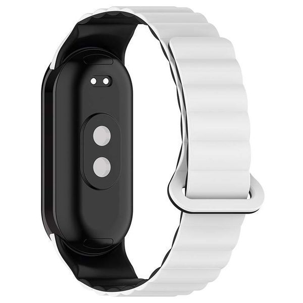 Ремешок Dual-color Magnetic для Xiaomi Mi Band 9/8/10 White / Black 212-01654 фото