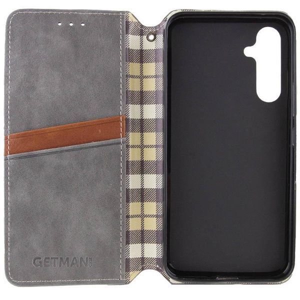 Кожаный чехол-книжка GETMAN Cubic (PU) для Samsung Galaxy A37 5G Grey 777-09162 фото