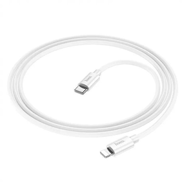 Кабель HOCO X87 Magic silicone PD charging data cable for iP White 6931474783189 фото