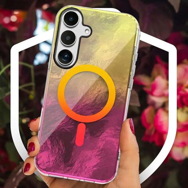 Чохол TPU Shiny Mountain (MagFit) для Samsung Galaxy S24+ Yellow / Pink 555-02840 фото