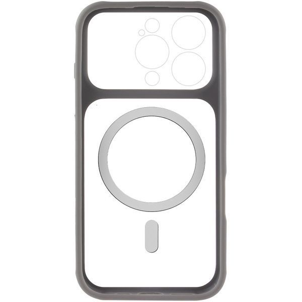 Чохол TPU+PC GETMAN Moon Clear with MagSafe для Apple iPhone 16 Pro (6.3") Grey 656-08467 фото
