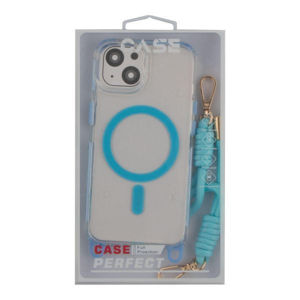 Чехол TPU+PC LanyardCase with MagSafe для iPhone 13/14 Sky Blue 214-03128 фото