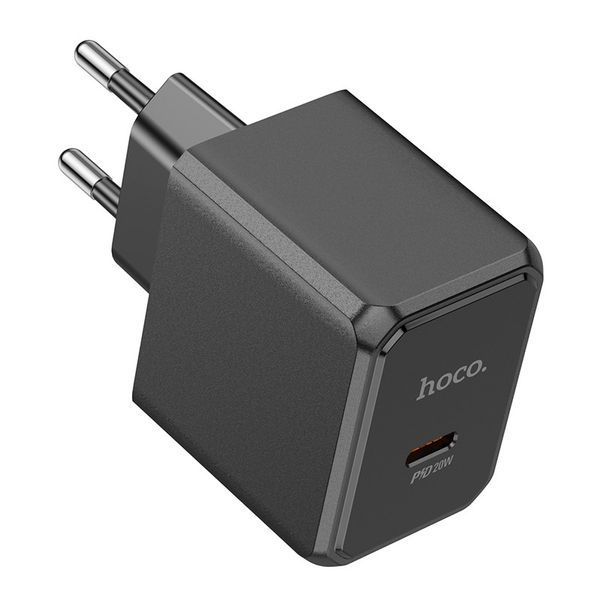 Мережевий зарядний пристрій HOCO CS13A Ocean single port PD20W charger Black 6942007603805 фото
