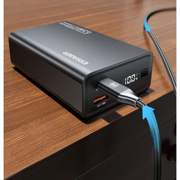 Зовнішній акумулятор ESSAGER EDY65-LD01-Z 20000 mAh 65W black 656-01156 фото