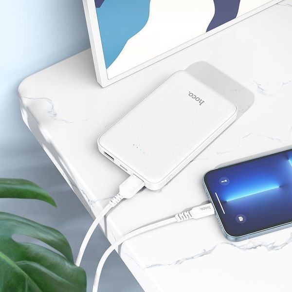 Портативний акумулятор Power Bank Hoco J93 Handsome 2USB 10000mAh Білий 216-00010 фото