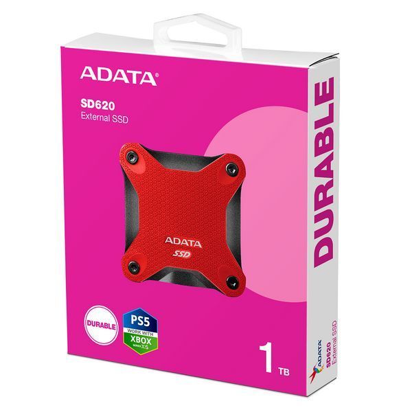 Портативный SSD ADATA SD620 1TB USB 3.2 520/460Mb/s Red SD620-1TCRD фото