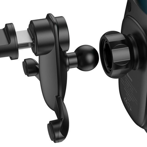 Тримач для мобiльного з БЗП Baseus Milky Way Electric Bracket Wireless Charging Black 656-00517 фото