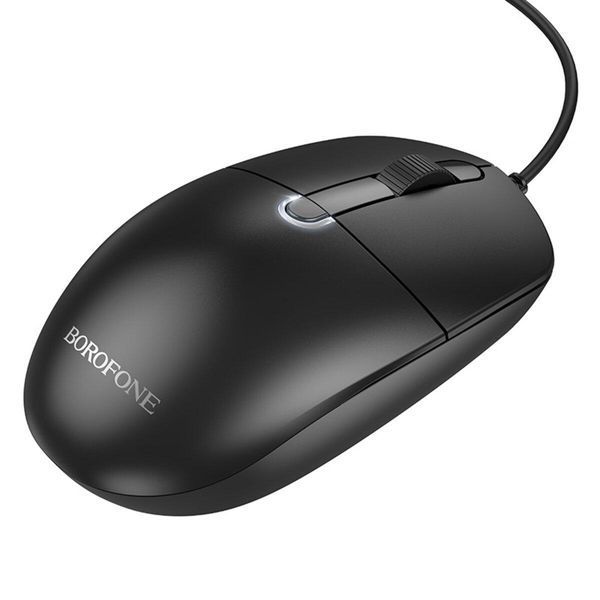 Мышь BOROFONE BG17 Morning business wired mouse Black 656-03219 фото