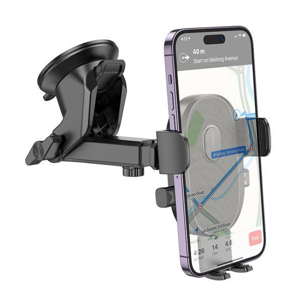 Тримач для мобільного BOROFONE BH93 Grand one-button car holder(center console) Black 656-00466 фото