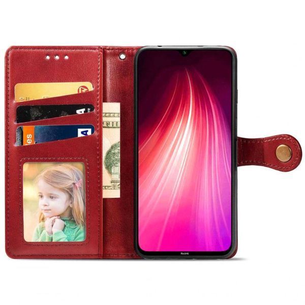 Кожаный чехол-книжка GETMAN Gallant (PU) для Xiaomi Redmi 13C / Poco C65 Red 777-06272 фото