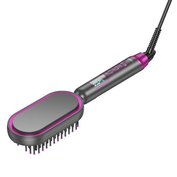Расческа для выпрямления волос с цифровым дисплеем HOCO HP44 Electric straightening hair comb with digital 656-02519 фото
