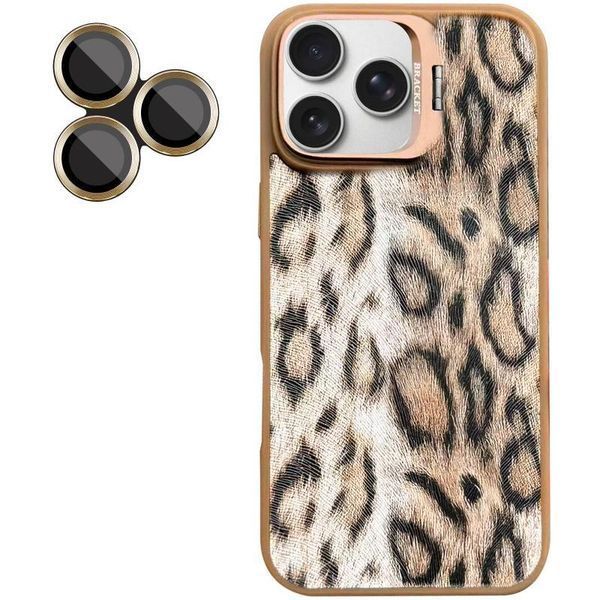 Чехол TPU+PC Wild Leopard with MagSafe and Lens для Apple iPhone 16 Pro Max (6.9") Brown 656-08241 фото