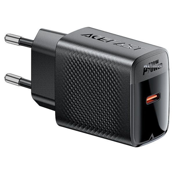Мережевий зарядний пристрій ACEFAST A102 PD30W GaN single USB-C charger (EU) Black 656-01276 фото