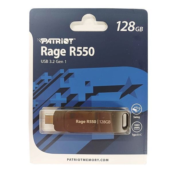 Флеш-накопичувач Patriot USB 3.2 Gen 1 Rage R550 128GB Type-A+C PE128GR550DSAD фото