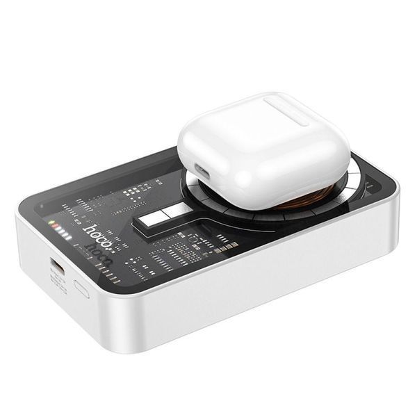 Power Bank Hoco Q10A PD20W Wireless Fast Charging 10000mAh Белый 656-01456 фото
