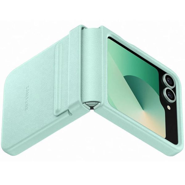 Шкіряний чохол Leather Case для Samsung Galaxy Z Flip6 Turquoise 555-03220 фото