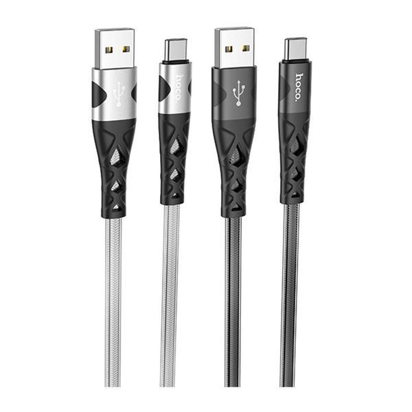 Кабель USB Hoco U105 Treasure jelly Type-C 1.2m Сталевий 209-00327 фото