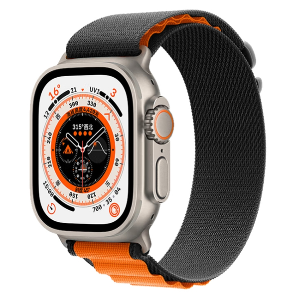 Тканинний ремінець Alpine Loop для Apple Watch 38/40/41 mm Black-orange 212-00504 фото