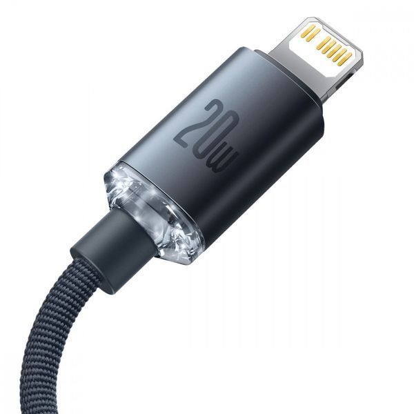Кабель Baseus Crystal Shine Series Fast Charging Type-C to Lightning 20W (1.2m) Blue CAJY000203 фото